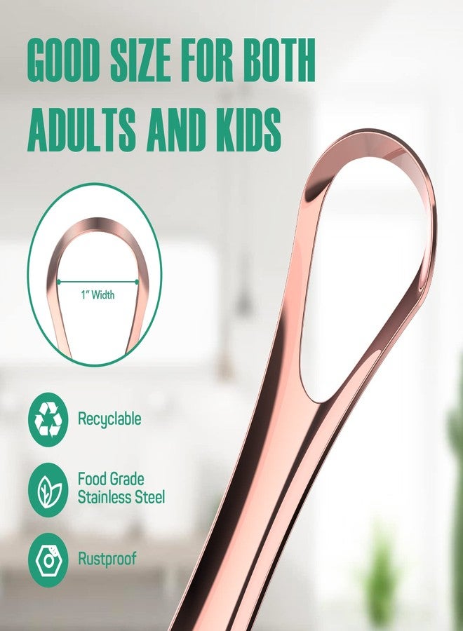 RONAVO Tongue Scraper for Kids, Children, Adult, Medical Grade Stainless Steel Tongue Cleaners (Include Handy Case), Healthy Oral Hygiene, 2 Colors - Image 3